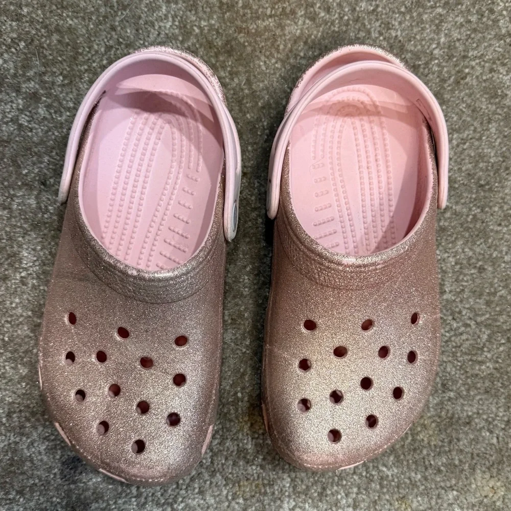 Kids Crocs Classic Glitter Clog